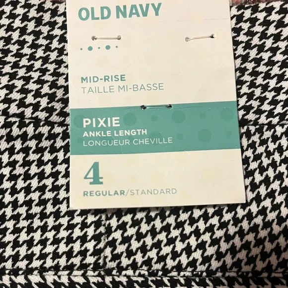Old Navy Size 4 Houndstooth Mid-Rise. Ankle Length Pants - Picture 5 of 7